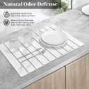 Large Stone Dish Drying Mats for Kitchen Counter, 24"(L)16"(W) Marble-Pattern Dish Drying Mat, Eco-Friendly Absorbent Diatomaceous Earth Mats for Dishes, Bottles, Cups, Match Any Countertop