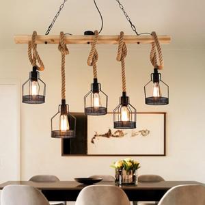 Kitchen Island Pendant Light, Industrial Pendant Lighting Fixtures Modern Farmhouse Chandelier Pool Table Lights Wood Pendant Light Fixture For Dining Room Kitchen Bar Restaurant(Bulb Not Included)