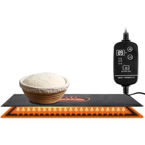 Sourdough Heating Mat, 59-140F Adjustable Thermostat Dough Riser Heating Mat - XL Sourdough Starter Mat, Fermentation Heating Pad (10" x 21") - Warming Proofing Mat for Sourdough