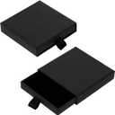 2 Pack Square Jewelry Gift Boxes Cardboard Jewelry Box with Lids Necklace Boxes for Jewelry Gift Small Gift Boxes Pendant Storage Case for Bracelets Necklaces Earrings Ring Jewelry Gift(Black)