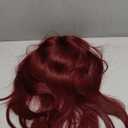 Long Wine Red Wig with Bangs for Women Synthetic Heat-Resistant Hair Layered Style Hair for Daily and Party Use (26 Inch)