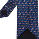 Horse Racing Ties Mens kentucky derby tie Horse Necktie Animal Men's Tie 3.27 inch (8.3CM) Horse Tie For Men (Blue)