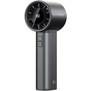 Portable Handheld Turbo Fan, 100 Speeds Adjustable Mini Personal Fan, 4500mAh USB-C Rechargeable Battery Operated, Digital Display, Ultra-Quiet & Durable for Travel, Office, Gym, Outdoor Black