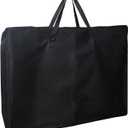 Folding Table Storage Bag, 25" D X 25" W X4.5 H Waterproof Heavy Duty Carrying Bag for 4ft Folding Tables, Picnic/Camp Tables Cover with Durable Zipper & Shoulder Strap, Black