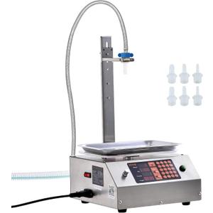 VEVOR Paste Liquid Filling Machine 30-15000g, 17L/min Large Flow Rate, Automatic Bottle Filling Machine for Oil, Detergent, Shampoo, Yogurt, Drink, Glue, Medium-low Viscous Liquids (Silver)