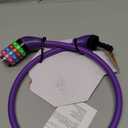 Bike Locks Cable for Kids - Colorful & Keyless - Secure Your Child's Bike - Easy-to-Use Bicycle Accessory, High Security 5 Digit Resettable Combination Coiling Bicycle Lock, Anti Theft (65cm - ohne Halterung, Violet)