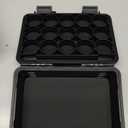 KIWIFOTOS D Cell Battery Organizer Case IP67 Waterproof 15 Slots D Cell LR20 Alkaline Batteries Storage Holder for Household Outdoor Camping Office Shockproof