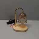 Candle Warmer Lamp Adjustable Timer - Electric Flower Glass Candles Warmers Adjustable Height Dimmable Vintage Base Modern Wax Candles Top Warmers for Small Jar Scented Wax Melts