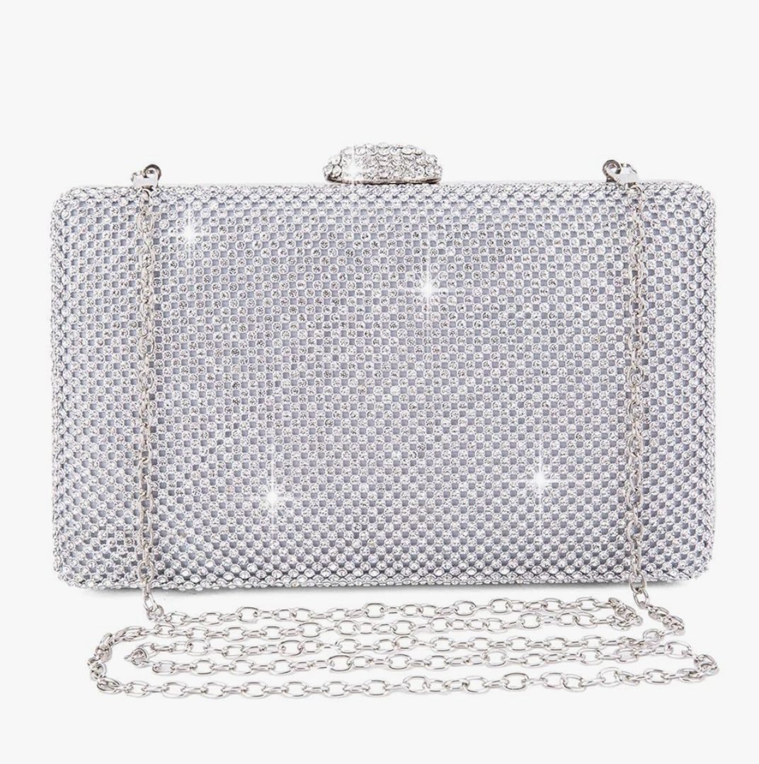 Ladies Sparkly Rhinestones Evening Clutches Women's Crystal Diamante Evening Bag Prom Wedding Handbag Party Purse