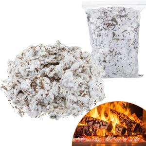 Frienda 12 oz Glowing Embers Rock Wool Mixed with Vermiculite Crackling Ash for Gas Fireplace Realistic Fake Coals for Indoor Vented Gas Fireplace Log Sets Insert Fire Pit Stoves