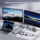 acer USB4 Cable 40Gbps, 8K@60Hz Thunderbolt 4/3 Cable, 240W Fast Charging Braided High Speed USB-C Video Cord Compatible with MacBook, SSD, Docking, iPhone 16 and More (2.3FT)