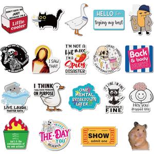Ceenna 20 Pcs Funny Fridge Magnets Reusable Cute Animals and Words Fun Anime Refrigerator Magnets for Office Work Home Car Locker Cabinet Gifts Decorations(Classic Style)