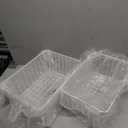 iSPECLE Freezer Organizer Bins - 4 Pack Upright Freezer Baskets for 17/21 Cu.Ft Stand Up Freezer, Wire Storage for Reach-In Freezer, Slide-Out Access, Prevents Items Falling, 2 Large 2 Medium, White