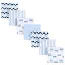 Luvable Friends Unisex Baby Cotton Flannel Receiving Blankets, Train 7-Pack, One Size