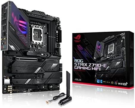 ASUS ROG Strix Z790-E Gaming WiFi 6E LGA 1700(Intel 14th,13th&12th Gen) ATX gaming motherboard(PCIe 5.0, DDR5,18+1 power stages,2.5 Gb LAN,Thunderbolt 4,5xM.2, 1xPCIe 5.0 M.2,Front panel USB 3.2 port)