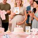 C2U Baby Shower Thank You Cards for Girl - 48 Pack with Envelopes & Gold Stickers,Baby Shower Greeting Cards Bulk for Newborn Party