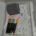 16-Inch Rechargeable Doodle Glow LED Note Board, 7-Color Light Modes, Neon Art Dry Erase Light Up Drawing Pad with Built-in Stand, Sketching Gift Toy for Kids/Girls/Teens, 5 Markers & Tracing Book (White)