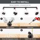 1FT Industrial Stair Railing Wall Mount Staircase Handrail 1.3 Pipe Hand Rail for Steps Grab Bar Foot Rail Vintage Pipe Railing Black Deck Handrail for Outdoor Indoor Stairs Porch