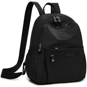 Mini Backpack Purse for Women, Stylish Daypack Shoulder Bag, Small Lightweight Daypack for Work Travle College (A- Black)