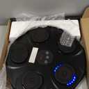 Music Boxing Machine, Interactive Punching Trainer with Boxing Gloves, Large Size Wall Mounted Electronic Boxing Target for Adult Kids, 9 Modes & 9 Speeds (Black)