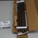 TONIAL Curtain Rods 32 to 58 Inch(2.6-4.8ft), Telescoping Splicing 3/4 Drapery Rods for Windows 20 to 53 Inch(1.7-4.4ft)32 to 58 Inch Decorative Single Rod with Small Cap Finial, Bronze
