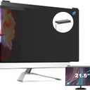 Computer Privacy Screen Filter 21.5 Inch, 9H Hardness Hanging Computer Screen Privacy Shield Compatible with 16:9 Widescreen Monitor, Eye Protection and Blue Light Blocks