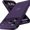 for iPhone 17 Pro Max Case, [Ribbed Non-Slip Sides] [Military-Grade Drop Protection] [Full Camera Protection] Anti-Yellow Soft-Touch Shockproof Slim Phone Case for iPhone 17 Pro Max, Purple