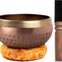 Tibetan Singing Bowl Set Brass - Master Healing Grade - Authentic Handcrafted Sound Bowl by Himalayan Bazaar