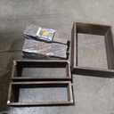 LaLaGreen Wall Planters for Indoor Plants (13-Piece Set) Small Wall-Mounted Vertical Plant Holder, Large Wooden Floating Shelves Decorative Wood Display for Kitchen, Bathroom, Living Room, Home Decor