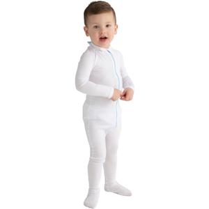 Eczema Clothing for Toddlers - White Long Sleeve Bodysuit for Young Kids - Itch Relief, Ultra-Soft, and Eco-Friendly No Zinc or Dyes (2 Years)