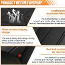 Luxury Faux Leather Car Seat Cover, Anti-Slip Waterproof Universal Front Bottom Seat Protector with Storage Pocket, Triangular Pattern Vehicle Seats Cushion for Sedans, SUVs, Trucks (2PCS&Black)