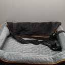 Dog Car Seat for Medium/Large Dogs, Washable Dog Booster Seat Under 60 lbs or 2 Small Dogs, Multi-Functional Pet Car Seat with Thick Cushion, 2 Safety Leashes (Black)