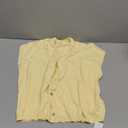 Saodimallsu Womens Fall Oversized Cardigans Batwing Short Sleeve Lightweight Button V Neck Casual Knit Sweater Tops (X-Large, Yellow)