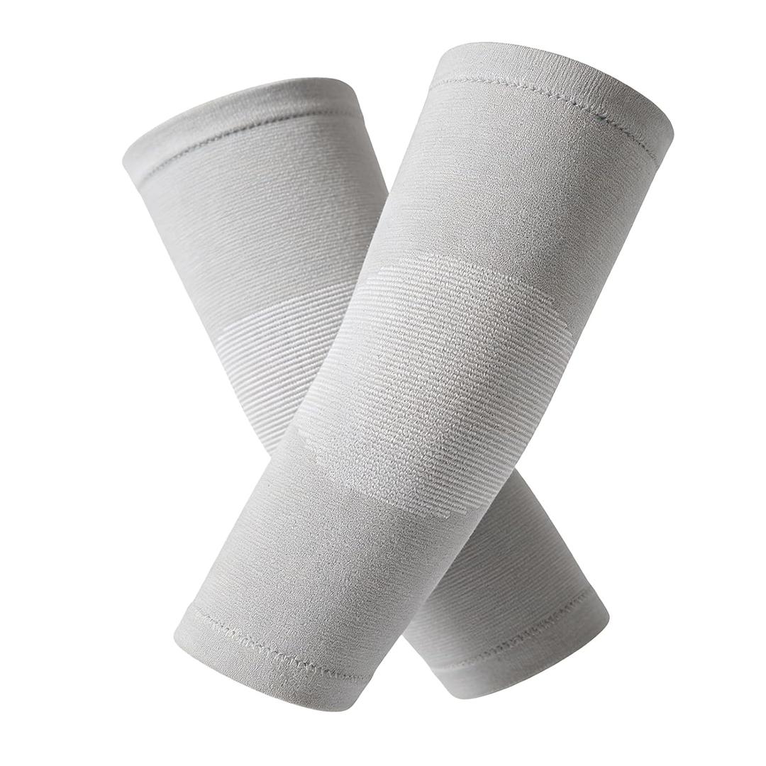 Bamboo Charcoal Compression Knee Sleeve - Elastic Knee Braces for Men & Women - Breathable Knee Support for Arthritis, Running, Workout, Joint Pain Relief (Gray, X-Large) 