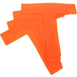 DOITOOL 4pcs T-Shape Spot Marker Pads for Soccer and Tennis Field Training, Orange Flat Ground Markers for Outdoor Sports Practice, Sturdy Training Supplies for Skill and Positioning