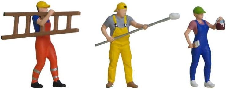 Painter 3-Piece Set, 1:64 Scale, Work, Painting Walls, Miniature People, Miniature Models, Suitable for DIY Landscapes, Creative Scenes, Matching and Macro Photography