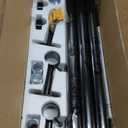 YaFex 2 Pack Heavy Duty Curtain Rods 32-150 Inch, 1 Inch Adjustable Black Curtain Rod for Windows, Extra Long Window Treatment Rods with Aluminium Finials, Easy Installation