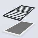 2 Inch Thin Box Spring for Twin Bed Base - Heavy Duty Metal Mattress Foundation with Fabric Cover,Low Profile Twin Box Spring Only,Noise Free,Easy Assembly