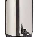 Taurus Columba Coffee Percolator, 40 Cup (152 fl oz), Stainless Steel, One-Hand Dispensing, Reusable Filter, Automatic Keep Warm, Large Capacity Coffee Urn for Parties, Events, Offices & Businesses (Silver)