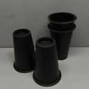 4 Pack 8 INCH Round Bed Riser/Furniture Lift Bed/Bed risers/Furniture Lifter/Table risers/Frame Risers Create Under Bed Storage Heavy Duty for Furniture Height Adjustment Round Black (4Pack, 8 Inch)