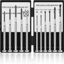 11 Pcs Small Precision Screwdriver Set, Tiny Screwdriver Set, Mini Screw Driver Kit with Slotted and Phillips Heads, Ideal for Watch, Eyeglasses, Toys, Electronics, Computer Repair