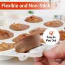 CAKETIME Silicone Mini Muffin Pan, 24 Cups Nonstick Mini Cupcake Pan for Baking Muffin, Cupcake, Egg Bites, Fat Bomb, 1 Pack Confetti