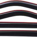 Lightronic Extra Durable Clip-on in-Channel Auto Vent Window Visor, Fits 2021-2025 Ford Bronco Sport, UV Protection Rain Guard, Original Wind Deflector, No-Drill Easy Install, Dark Smoke, 4-Pcs