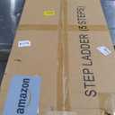 WOA WOA 5 Step Ladder, Ladders for Home, Anti-Slip Pedals, Step Stool Foldable, Lightweight to Move, Ease of Storage, Reach 10ft for Closet Kitchen Library, Hold 300lbs - Black