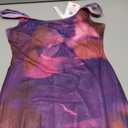 MEROKEETY Women's 2025 Summer Tie Dye Midi Dress Sleeveless Casual Stretchy Mesh Boho Beach Sundress, Plum, Small