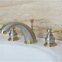 Kingston Brass KB979AL Victorian Widespread Bathroom Faucet, Brushed Nickel/Polished Brass