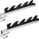 Heavy-Duty Aluminum Fishing Rod Holder for Truck Bed, 4 Rods Truck Fishing Rod Holds with C-Clamp Mount