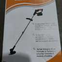 21V String Trimmer Cordless Battery Powered Weed Wacker, 2 X 2.0Ah Battery and a Charger, Brush Cutter Lawn Mower Edger Lawn Tool for Garden and Yard