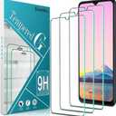Slanku (3 Pack Screen Protector for Samsung Galaxy A12 Tempered Glass, Bubbles Free, Anti-Scratch, Easy to install, Case Friendly, 9h-Hardness (Transparent)