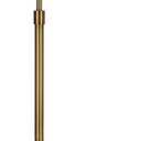 Henn&Hart 63" Modern 1-Light Floor Lamp with White Fabric Empire Shade for Living Room, Bedroom, or Office, Brass